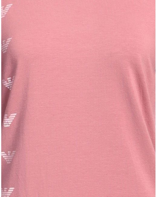 EA7 Pink Antique Rose T-Shirt Cotton, Modal, Elastane