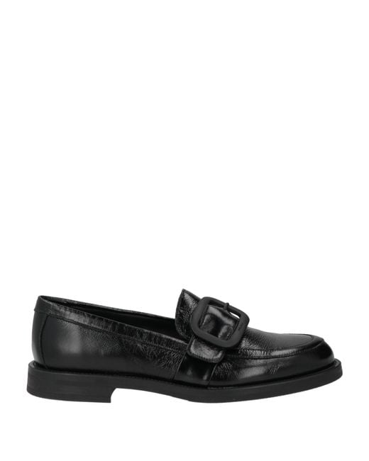 Frau Black Mokassin