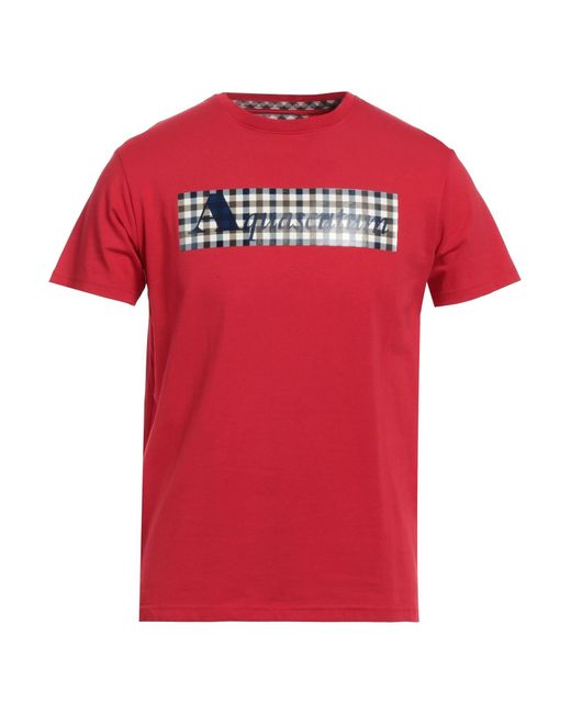 Aquascutum Red T-shirt for men