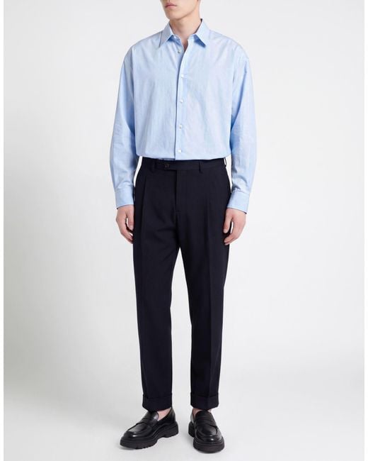 BE ABLE Blue Pants Virgin Wool for men