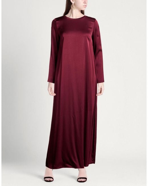 CROCHÈ Red Burgundy Maxi Dress Viscose, Elastane