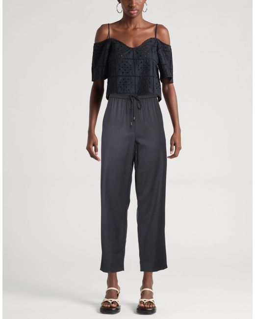 ESCADA Gray Charcoal Pants Virgin Wool, Elastane