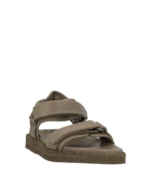 Officine Creative Metallic Military Sandals Leather