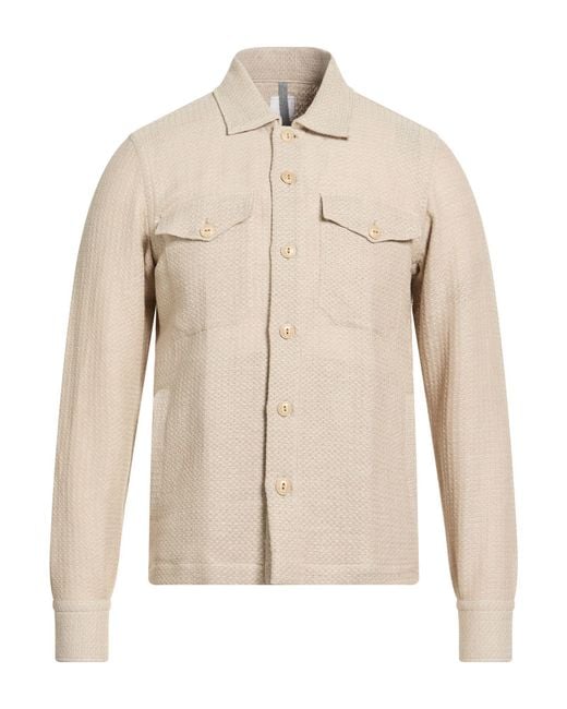 Eleventy Natural Platinum Sand Shirt Linen, Viscose, Cotton for men