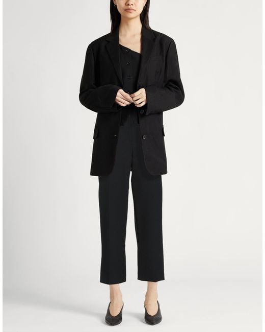 Safiyaa Black Pants Polyester, Elastane