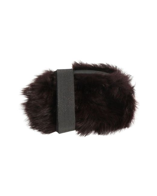 Brunello Cucinelli Black Dark Cross-Body Bag Shearling
