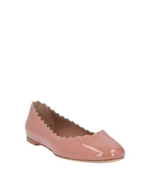 Chloé Pink Antique Rose Ballet Flats Leather