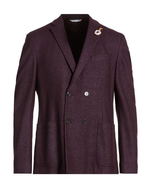 Baldessarini Purple Blazer Viscose, Polyamide, Elastane for men