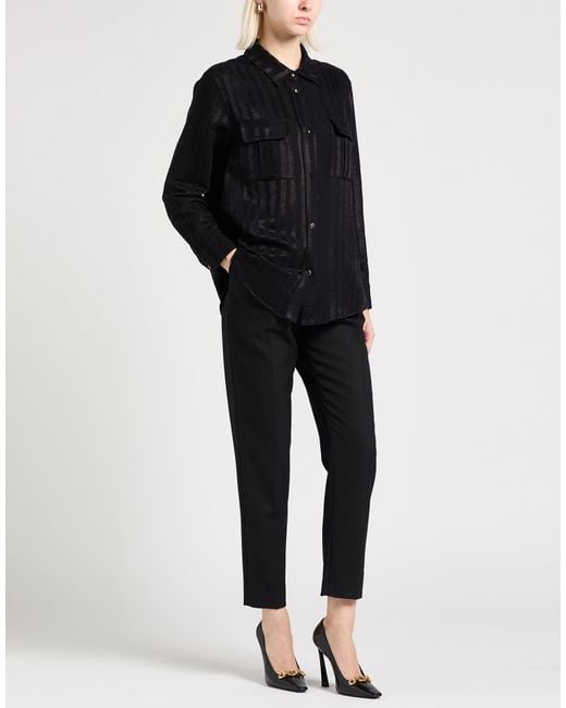 Kristina Ti Black Shirt Virgin Wool, Silk