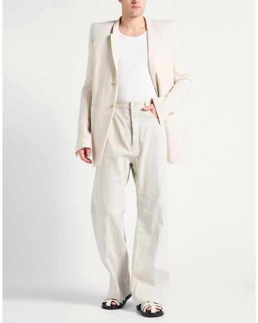 Rick Owens White Trouser for men