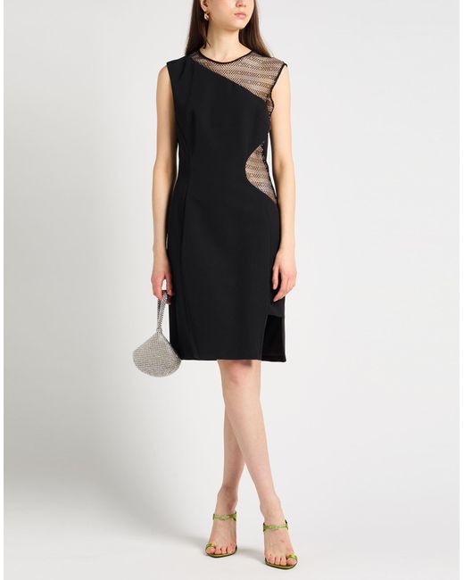 Genny Black Midi Dress Polyester, Elastane, Polyamide