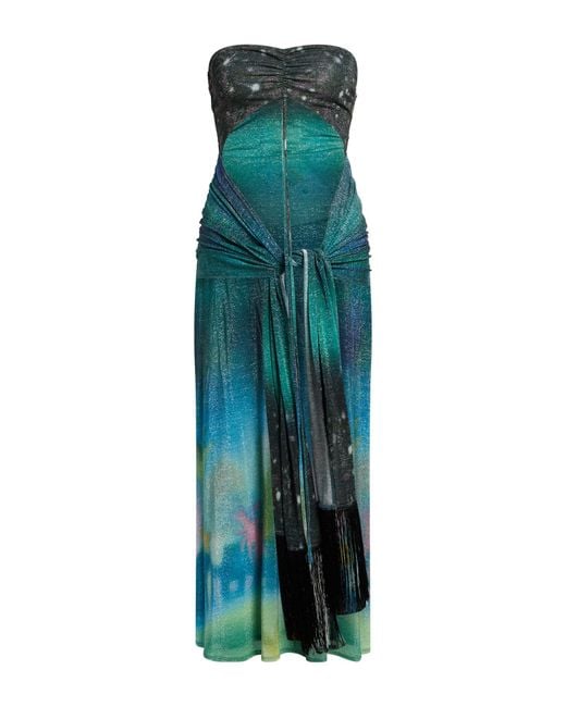 Mirae Green Maxi Dress Polyester, Nylon, Elastane