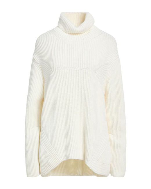 Daniele Fiesoli White Collezione N_01 Ivory Turtleneck Merino Wool, Cashmere