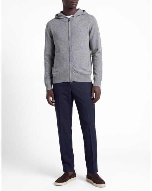 Alpha Studio Gray Cardigan Wool for men