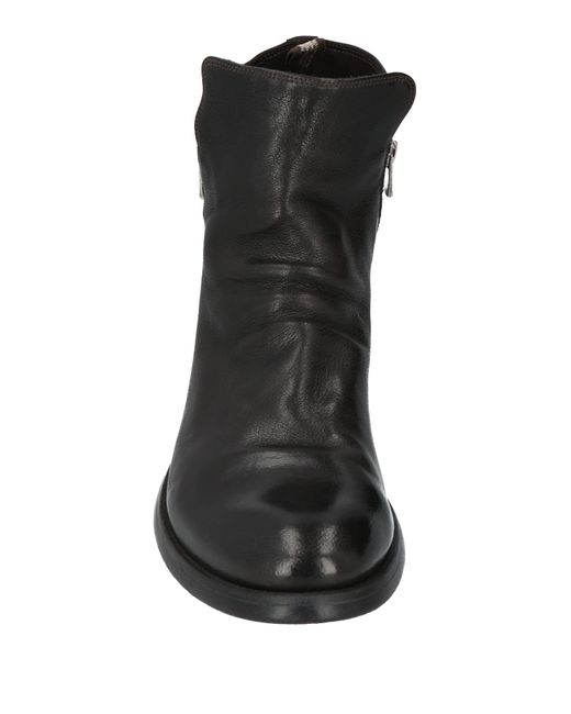 Officine Creative Black Dark Ankle Boots Leather for men