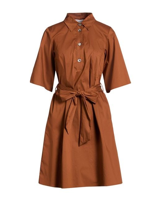 Shirtaporter Brown Midi Dresses