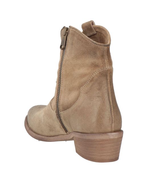 METISSE Brown Ankle Boots Leather