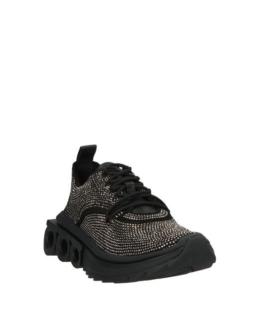 Ferragamo Black Sneakers Polyester, Elastane, Lycra, Calfskin