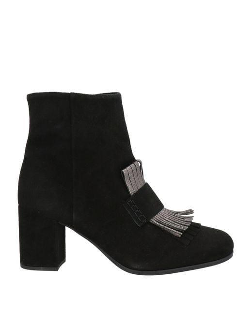 Unisa Black Ankle Boots Leather