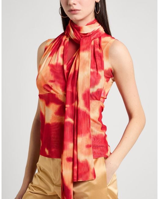 Pierantonio Gaspari Red Top Polyester, Elastane