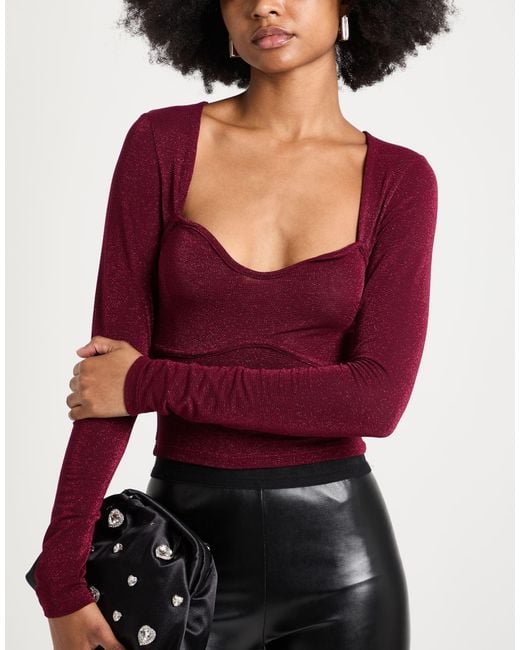 Cristinaeffe Red Garnet Sweater Viscose, Polyester, Elastane