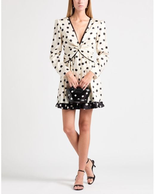Liu Jo White Ivory Mini Dress Polyester