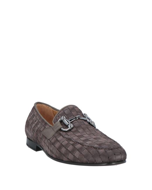 MICH SIMON Gray Loafers Leather for men