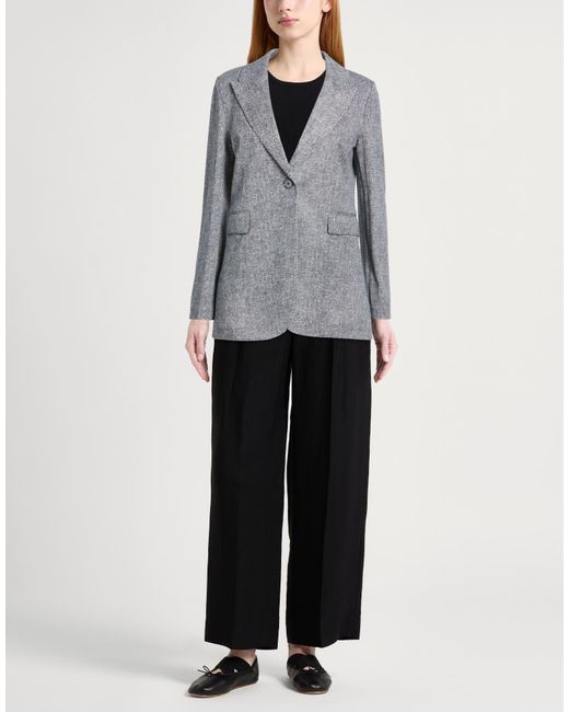 Circolo 1901 Gray Midnight Blazer Cotton, Elastane