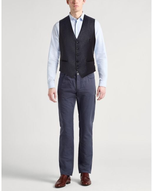 Tagliatore Blue Tailored Vest Virgin Wool, Elastane for men
