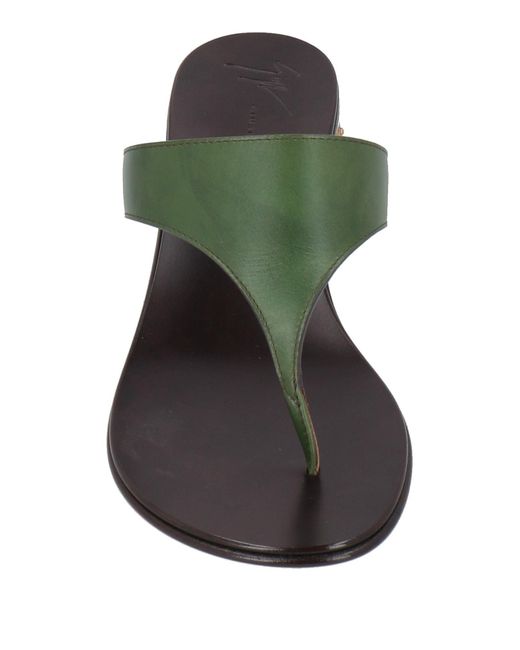 Giuseppe Zanotti Green Thong Sandal Leather