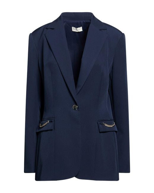 Rebel Queen Blue Blazer Polyester, Elastane