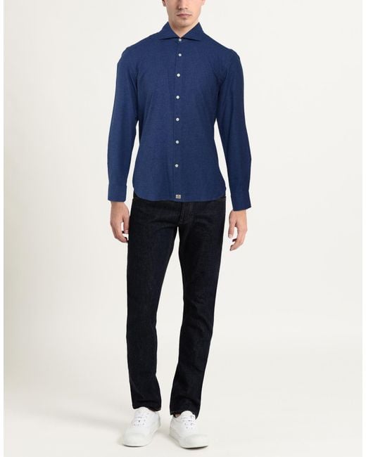 Sonrisa Blue Shirt Lyocell, Cotton for men