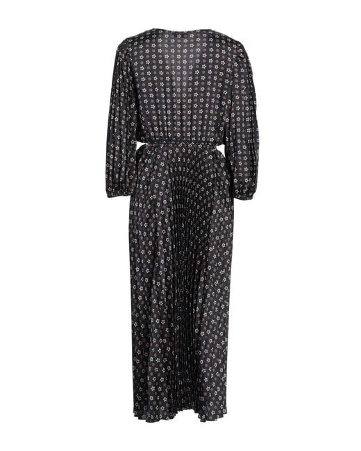 Sandro Black Midi Dress Polyester