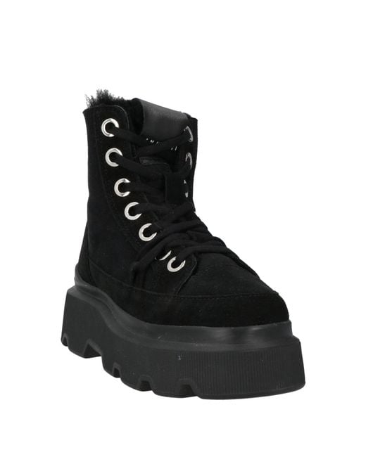Inuikii Black Ankle Boots Leather, Shearling