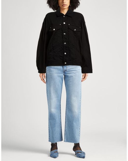 DSquared² Black Denim Outerwear Cotton, Elastane