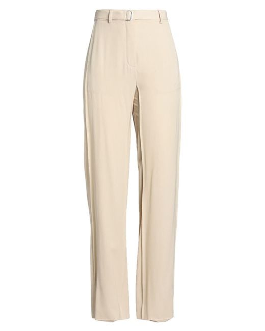 Lanvin Natural Pants Viscose, Wool