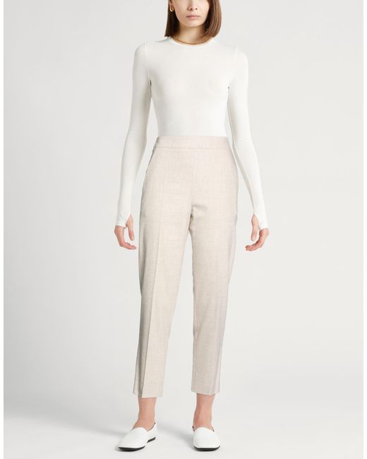 Agnona Natural Light Pants Wool, Cashmere, Elastane
