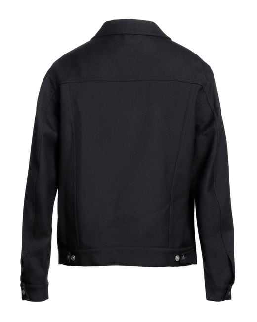 Sandro Black Wool-blend Twill Jacket for men