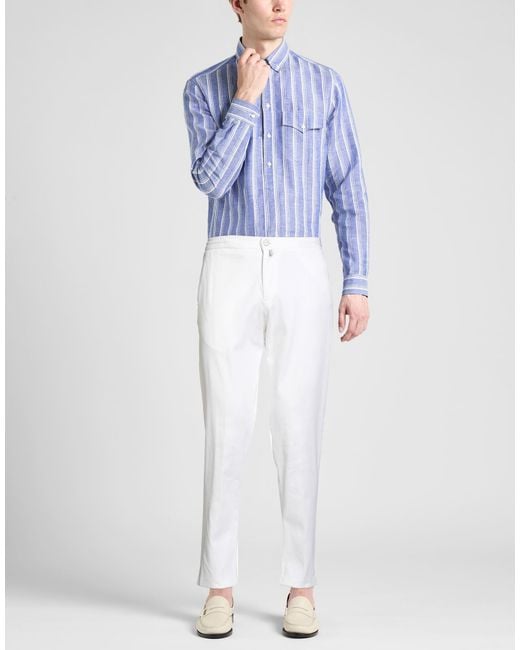 Kiton White Pants Cotton, Cashmere, Elastane for men
