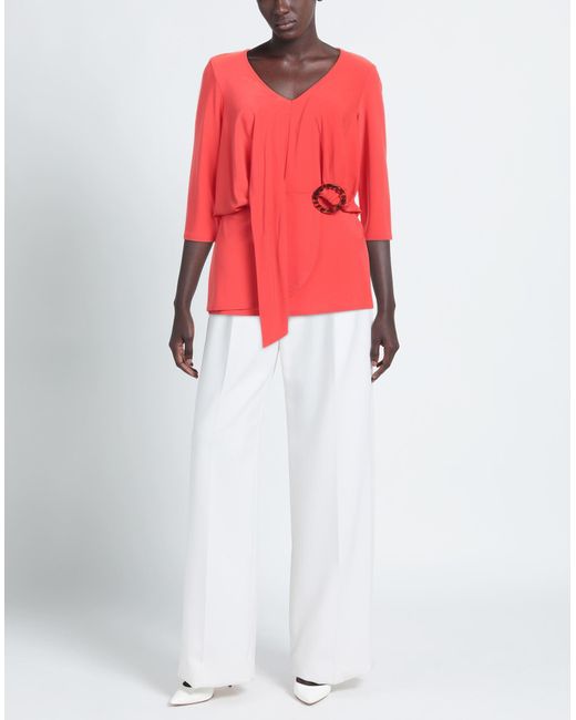 Joseph Ribkoff Red Top Polyester, Elastane