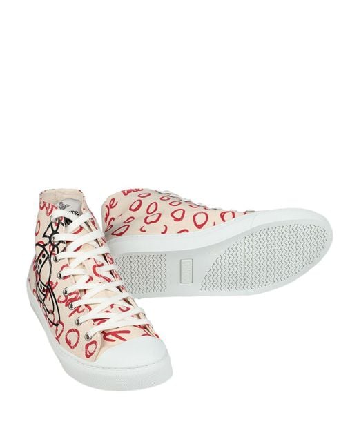 Vivienne Westwood Pink Plimsoll High Top Sneakers Recycled Cotton, Organic Cotton