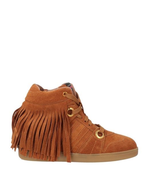 Serafini Brown Tan Sneakers Leather