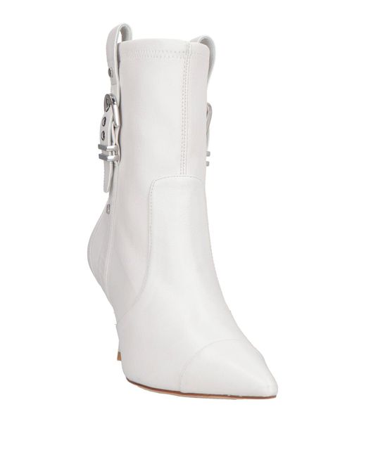Stuart Weitzman White Ankle Boots