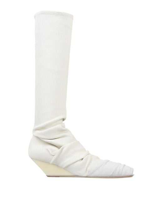 Rick Owens White Boots