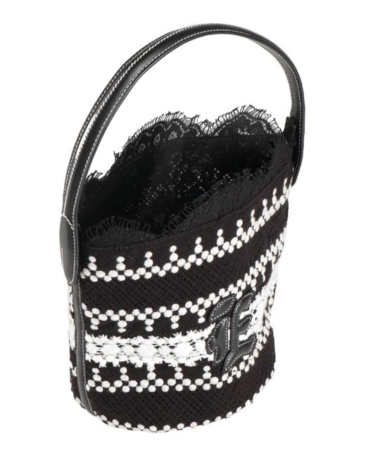 Ermanno Scervino Black Handbag Textile Fibers