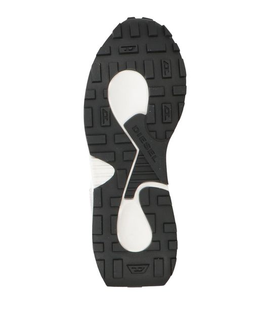 DIESEL White Sneakers Polyester, Polyurethane for men