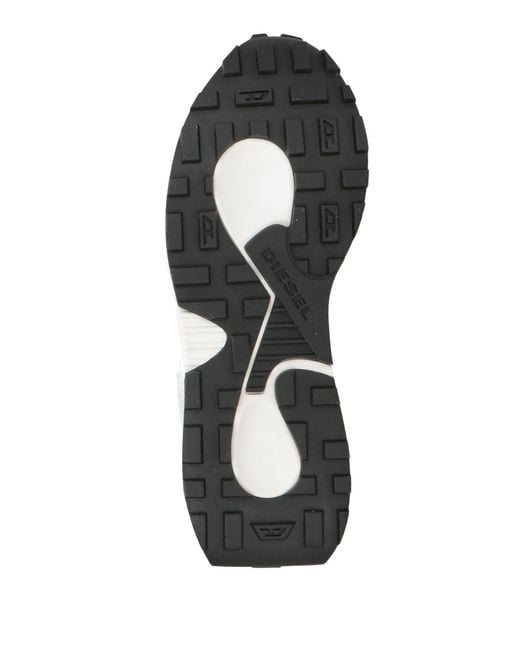 DIESEL White Sneakers Polyester, Polyurethane for men