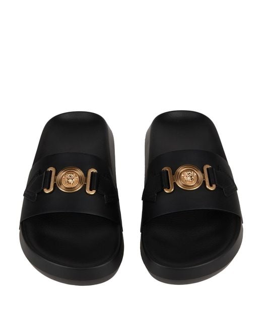 Versace Black Sandals Leather for men
