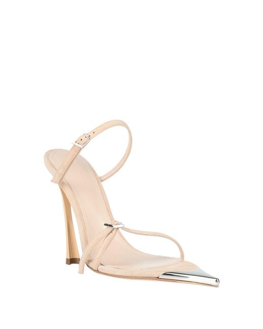 Mugler Natural Sandals Leather