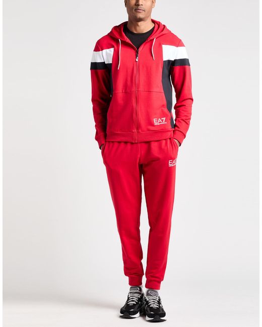 EA7 Red Tracksuit for men